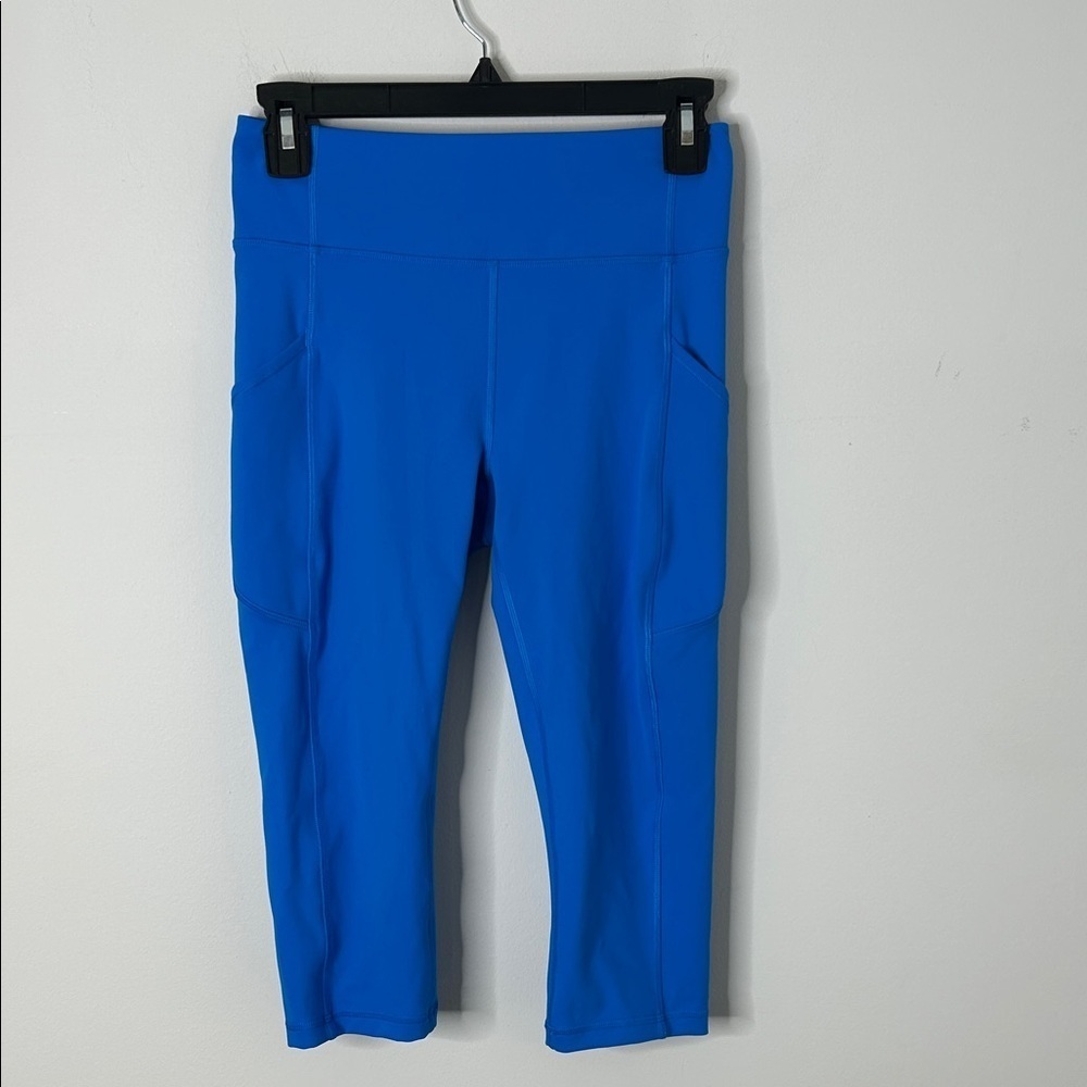 Lululemon Invigorate High Rise Poolside Blue Crop 17” Leggings - Picture 2 of 9